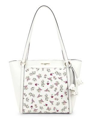 Karl Lagerfeld Paris Iris Floral Embroidered Tote