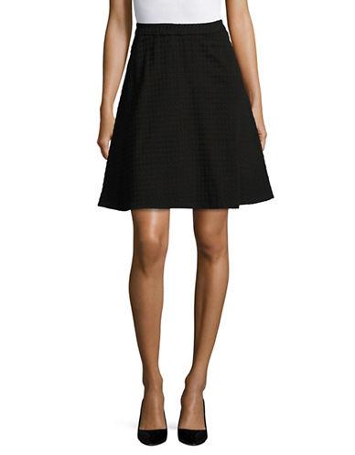 Lord & Taylor Gingham Ponte A-line Skirt