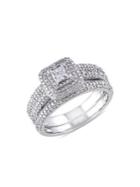 Sonatina 14k White Gold & 0.5 Tcw Diamond Halo Bridal Ring