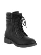 Mia Maeva Faux Leather Combat Boots
