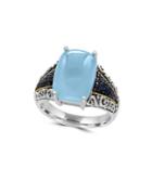 Effy Sapphire, Chalcedony, 18k Yellow Goldplated And Sterling Silver Ring