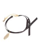 Lonna & Lilly Cubic Zirconia Feather Pendant Choker