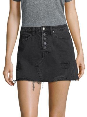 Free People Denim A-line Skirt