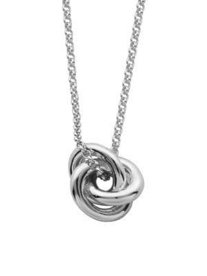 Lord & Taylor Sterling Silver Knot Necklace