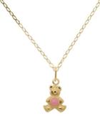Lord & Taylor 14k Yellow Gold Bear Pendant Necklace