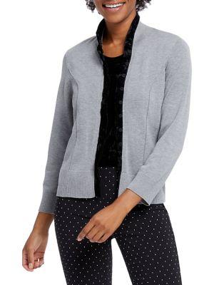 Nic+zoe Velvet-trimmed Party Cardigan