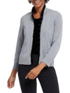 Nic+zoe Velvet-trimmed Party Cardigan