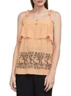 Bcbgmaxazria Floral Embroidered Lace Top