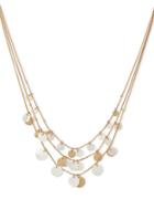Anne Klein Three-row Mother-of-pearl Necklace