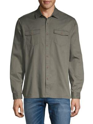 Black Brown Classic-fit Long-sleeve Shirt