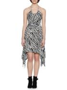 Walter Baker Zebra-print Asymmetric Dress