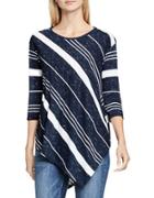 Two By Vince Camuto Variegated Striped Top