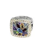 Effy Balissima Sterling Silver And 18 Kt. Yellow Gold Multicolor Stone Ring