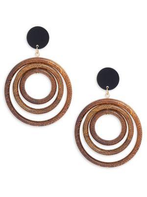 Design Lab Lord & Taylor Triple Circle Drop Earrings