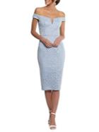 Xscape Off-the-shoulder Laser Cut Dress