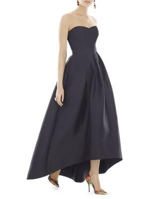 Alfred Sung Royal Strapless Twill Dress