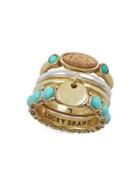 Lucky Brand Cowgirl California Two-tone, Turquoise & Jasper Stackable Ring