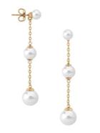 Majorica Goldplated And Faux Pearl Drop Earrings