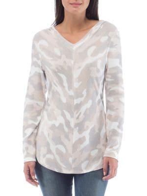 B Collection By Bobeau Camo Printed Brushed Hoodie