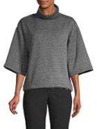 H Halston Mock Neck Slouchy Top