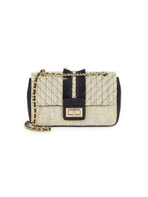 Karl Lagerfeld Paris Agyness Leather Shoulder Bag