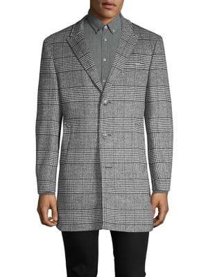 Tallia Orange Glen Plaid Wool-blend Coat