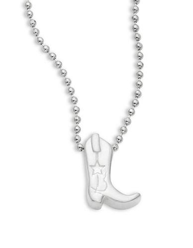Alex Woo Sterling Silver Cowboy Boot Icon Necklace