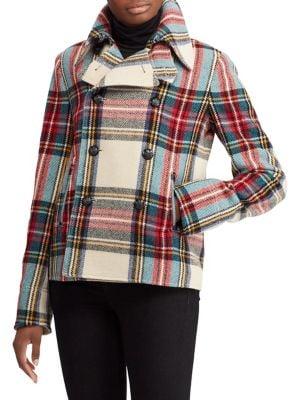 Lauren Ralph Lauren Plaid Double-breasted Coat