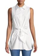 Calvin Klein Tie Front Button-down Shirt