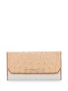 Brahmin Soft Checkbook Apricot Crandon Tri Fold Leather Wallet