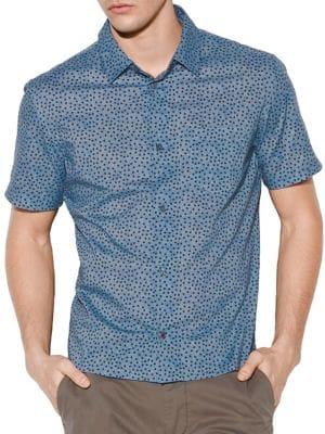 John Varvatos Polka Dot Short-sleeve Shirt