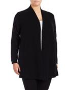 Context Plus Long-sleeve Open-front Cardigan