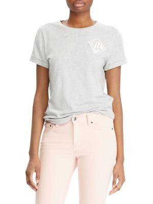 Lauren Ralph Lauren Petite Bullion-embroidered Jersey Tee