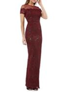 Js Collections Sequin Lace Column Gown