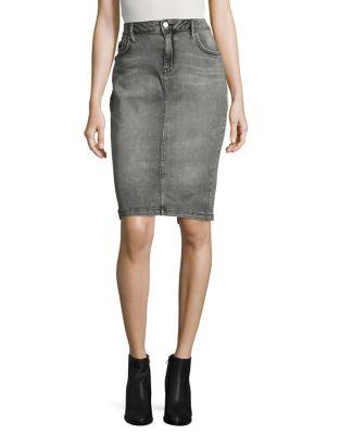 Calvin Klein Fitted Denim Skirt