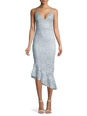 Quiz Sleeveless Asymmetrical Lace Dress
