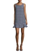 Paper Crown Houndstooth Print Shift Dress