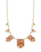 House Of Harlow Goldtone Geo Station Necklace