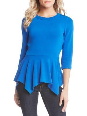 Karen Kane Asymmetric Peplum Sweater