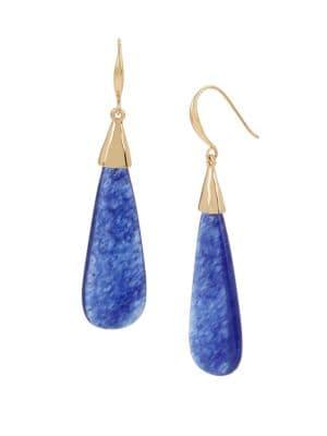 Robert Lee Morris Collection Wishbone Lapis Drop Earrings