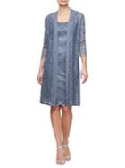Alex Evenings Two-piece Lace Dress And Illusion Jacket