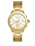 Tory Burch Classic Collins Ivory Dial Chronograph Bracelet Watch