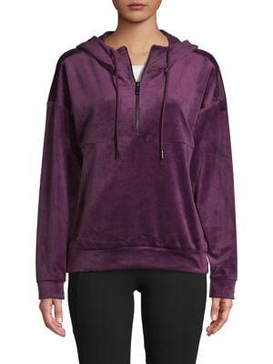 Marc New York Performance Velvet Pullover Zip Hoodie
