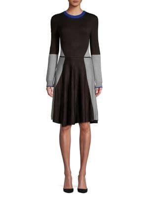 Eliza J Contrast A-line Dress