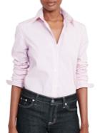 Lauren Ralph Lauren Striped Cotton-blend Slim-fit Shirt