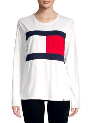 Tommy Hilfiger Performance Block Logo Long-sleeve Tee