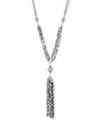Lonna & Lilly Crystal Tassel Y Necklace