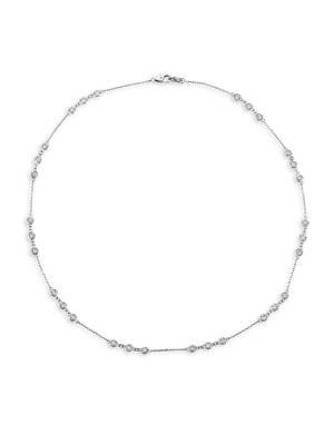Morris & David 14k White Gold & Diamond Necklace