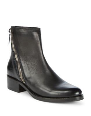 Frye Demi Asymmetric Zip Leather Booties
