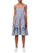 French Connection Lavande Crochet Floral Gingham Dress